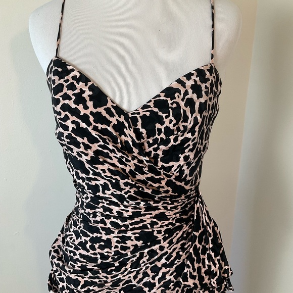 SILKS by St. Gillian Vintage Dress | 100% Silk | Animal Print | 80s | Size 6 - Picture 7 of 12